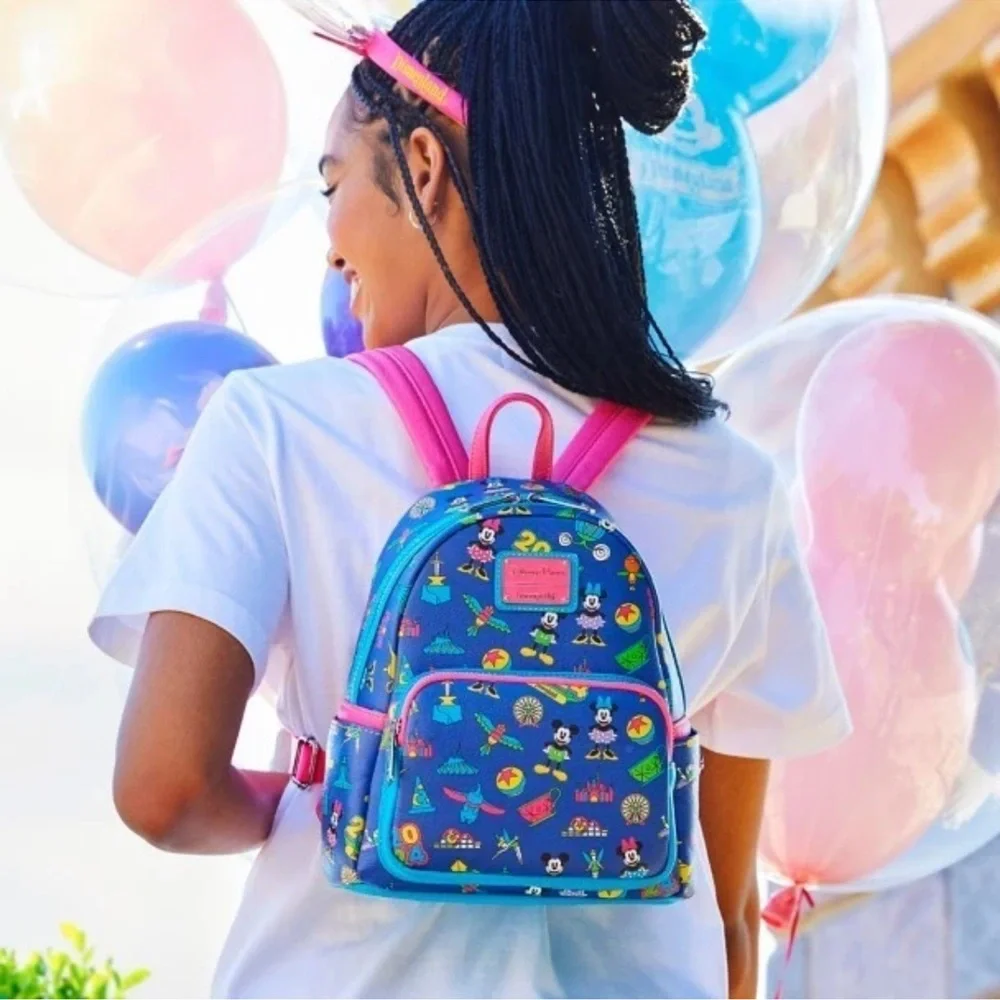 2024 Disney Parks Loungefly Dated Figment Orange Bird Mickey Epcot Mini Backpack